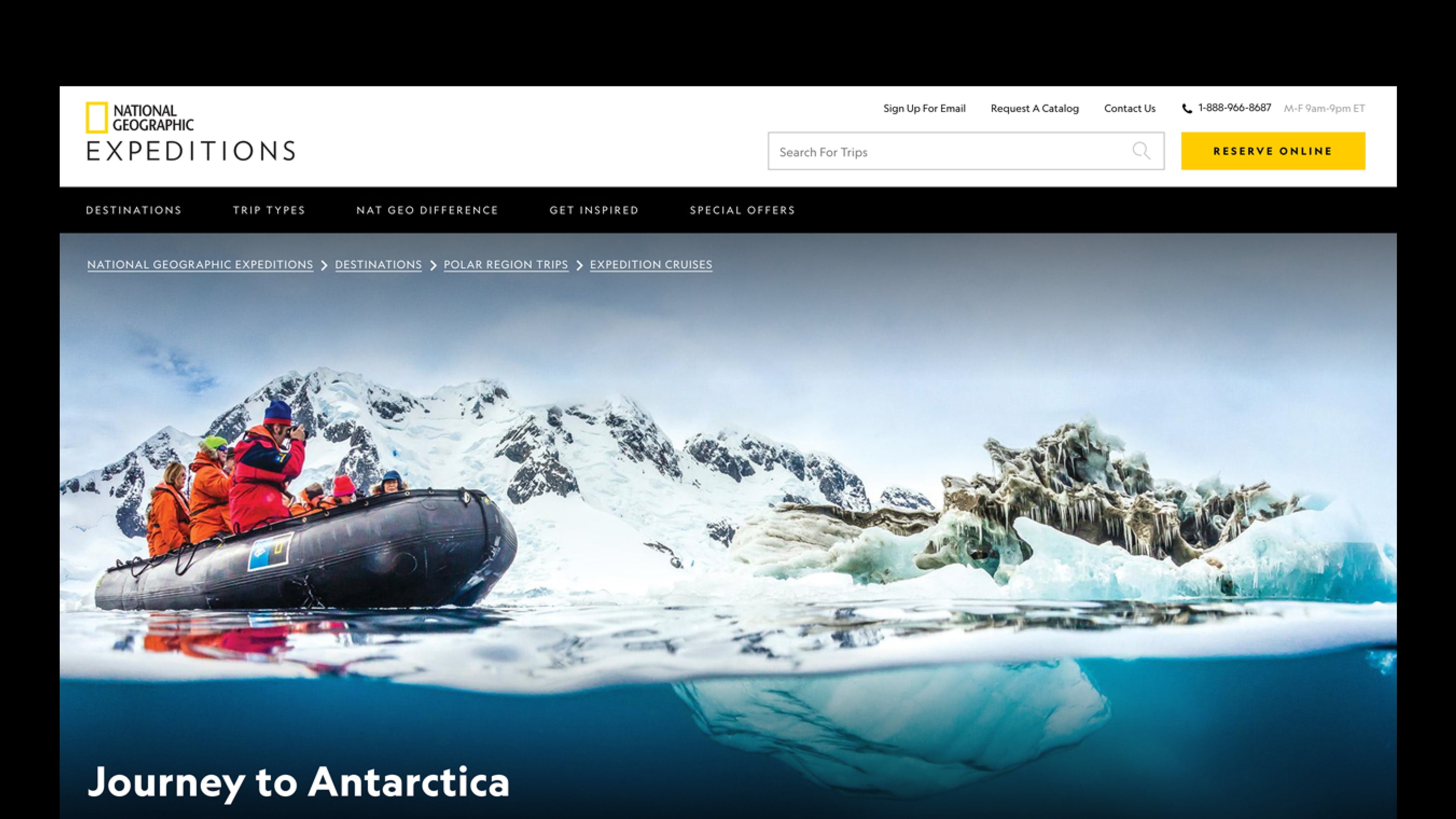 National Geographic Website Screenshot Expeditions
