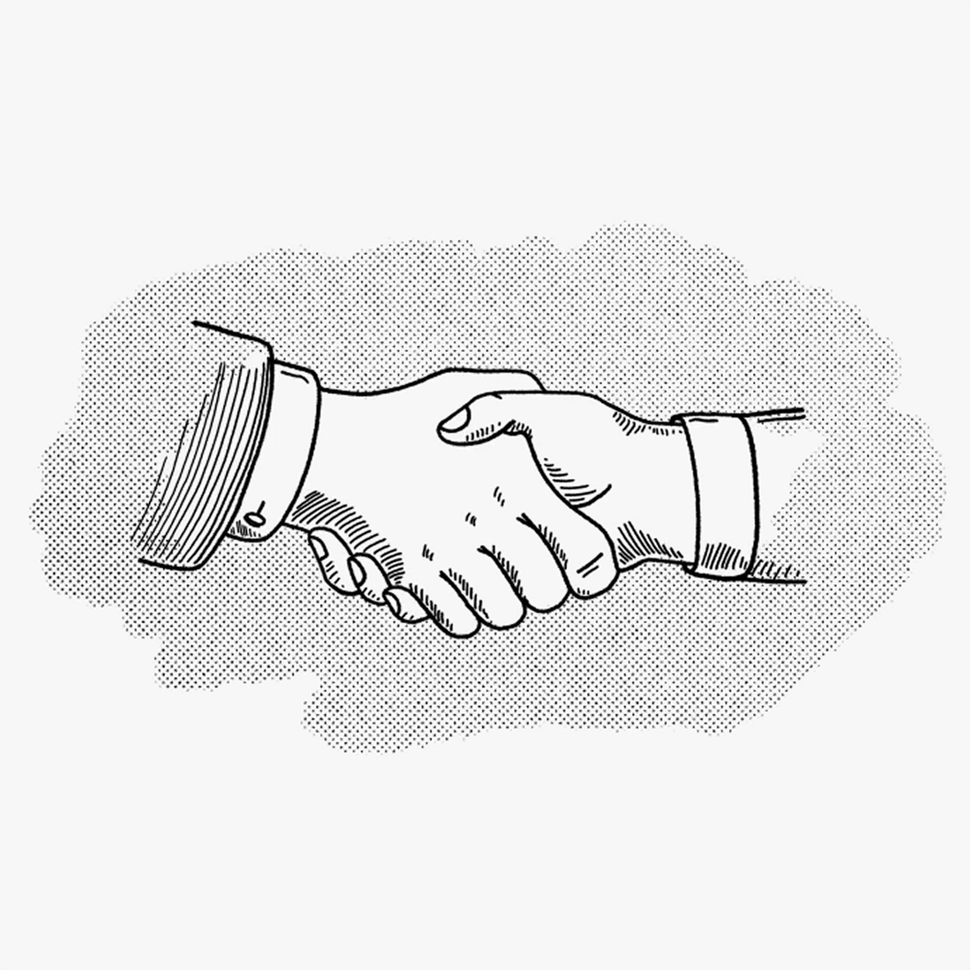 Illustration of a handshake.