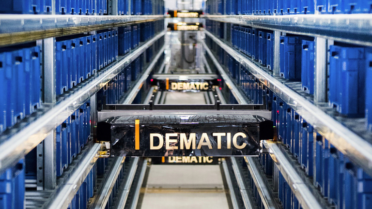 Dematic machines in warehouse