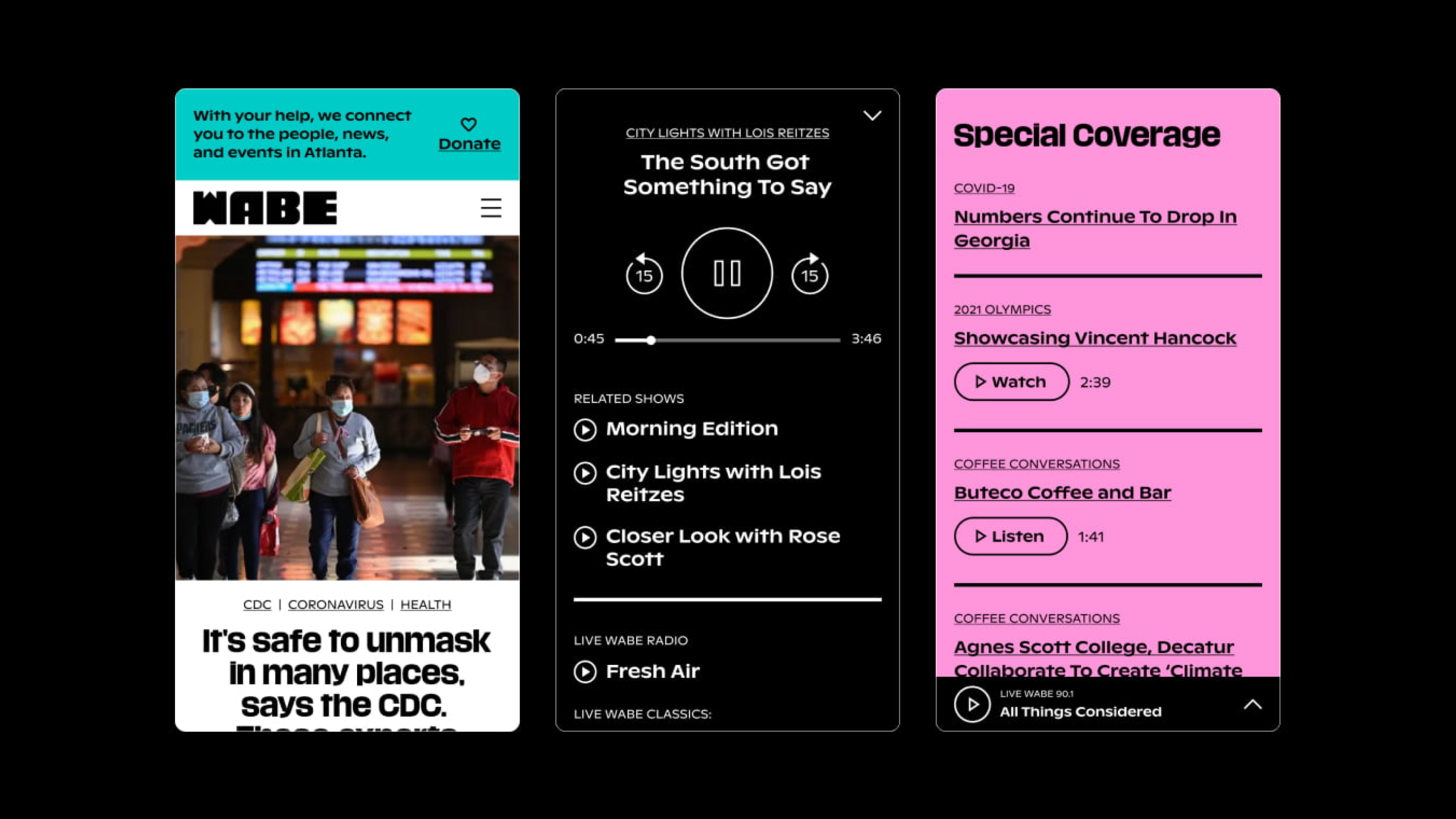 WABE mobile design