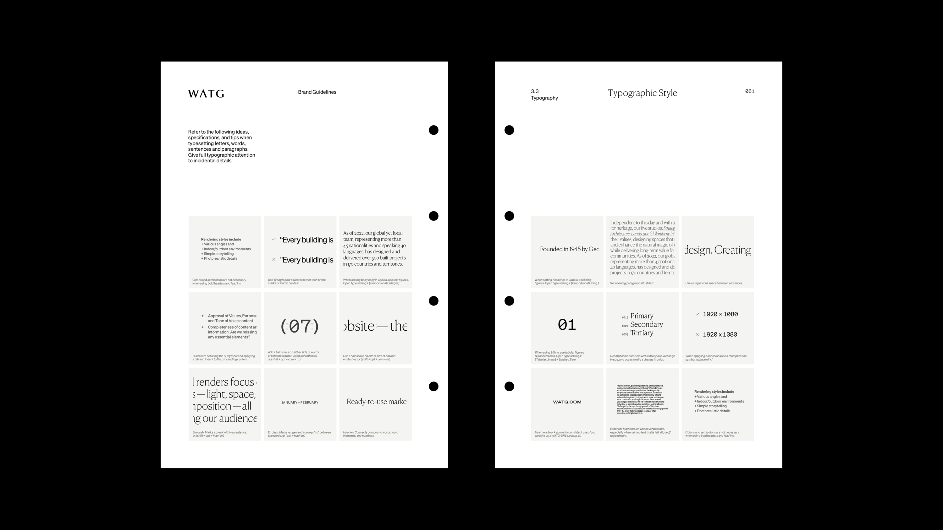 Page of WATG Brand Guide