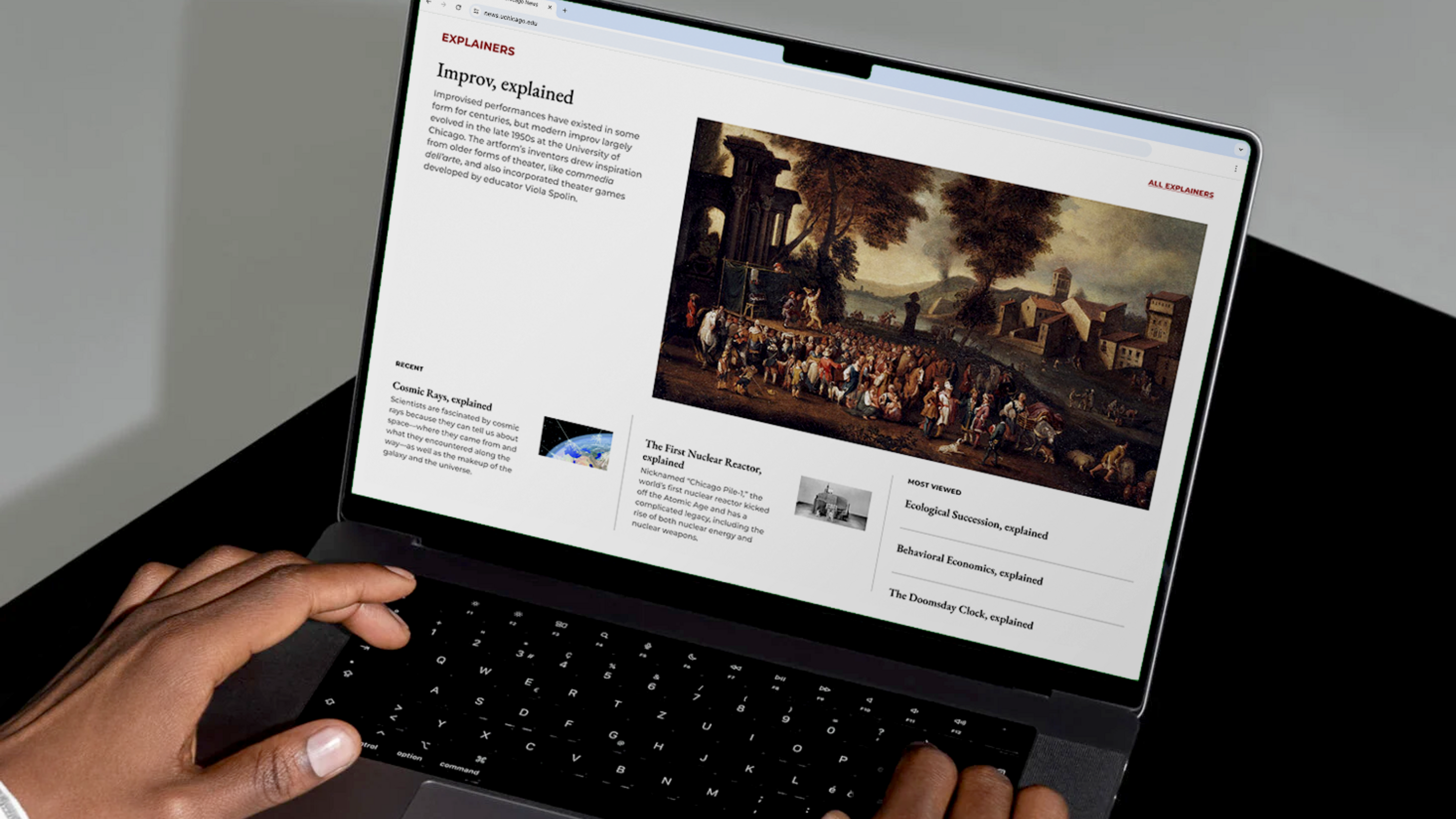 University of Chicago News website homepage designed by IfThen