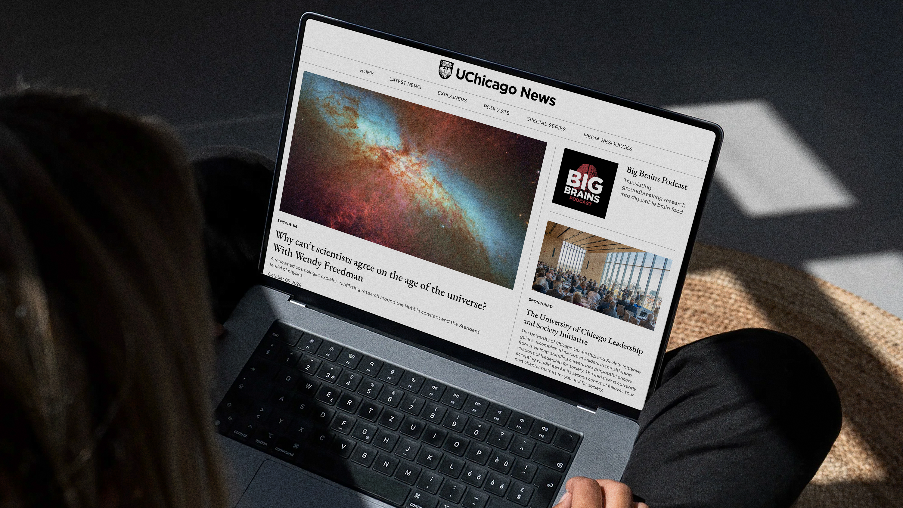University of Chicago News website homepage designed by IfThen