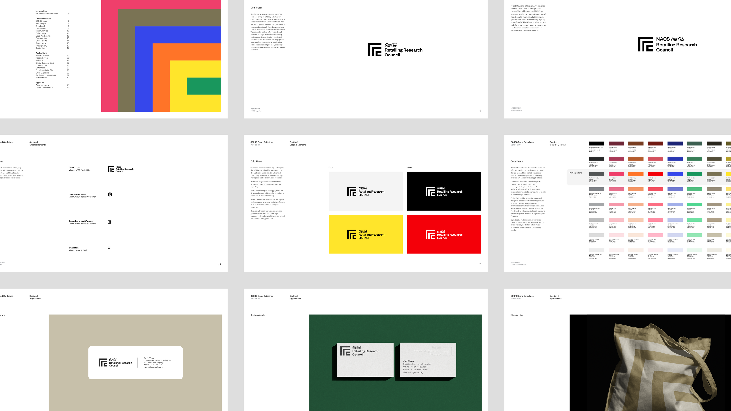 Visual identity system designed by IfThen for the Coca-Cola Retailing Research Council