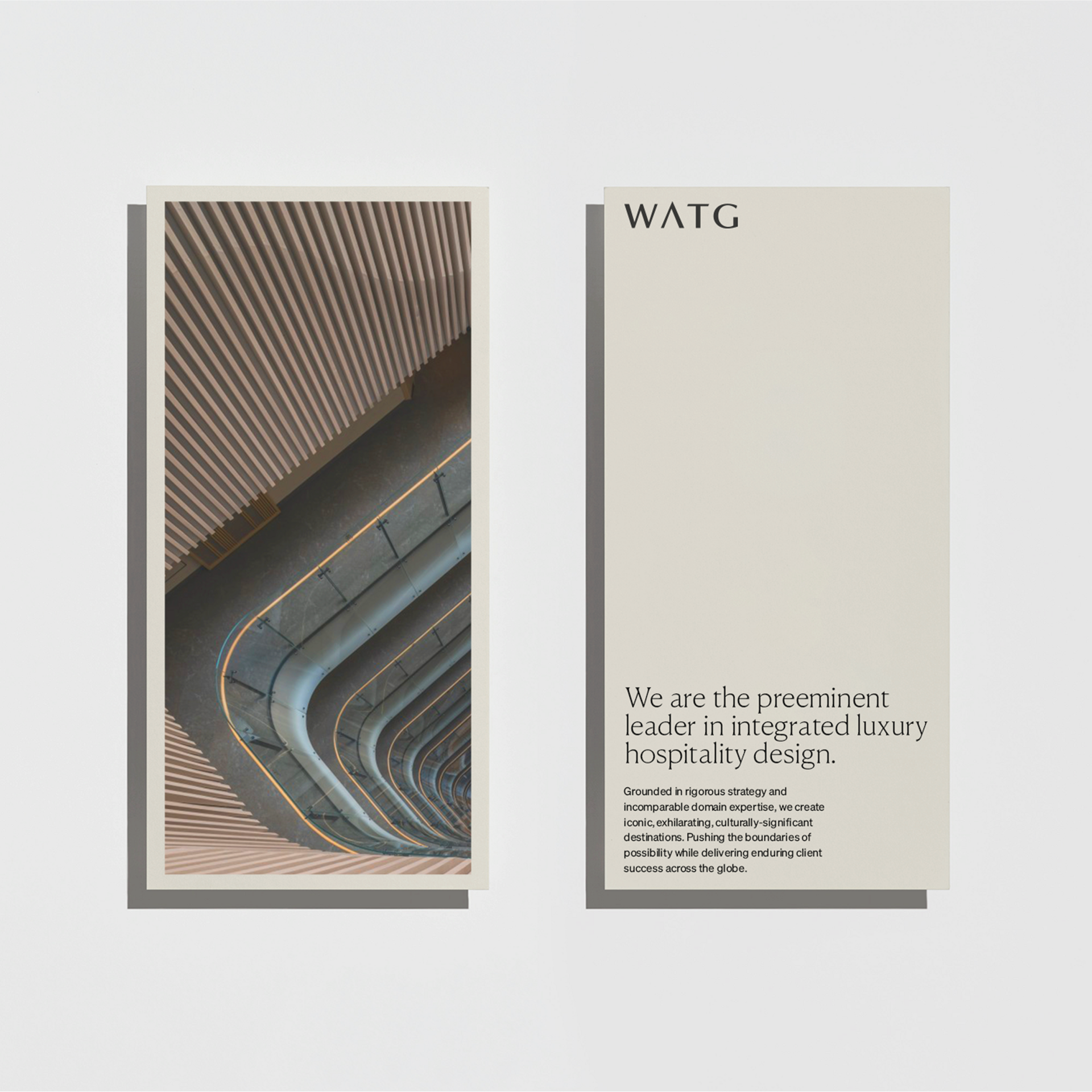 A photo of a WATG brochure